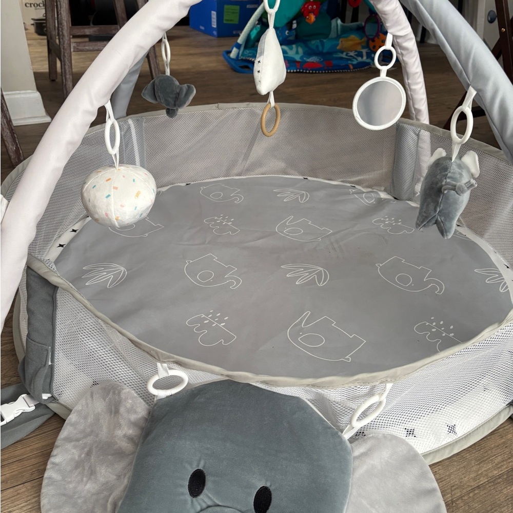 Gray Elephant Baby Play Gym